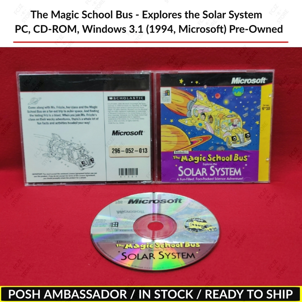 The Magic School Bus - Explores the Solar System  PC, CD-ROM, Windows 3.1 (1994)